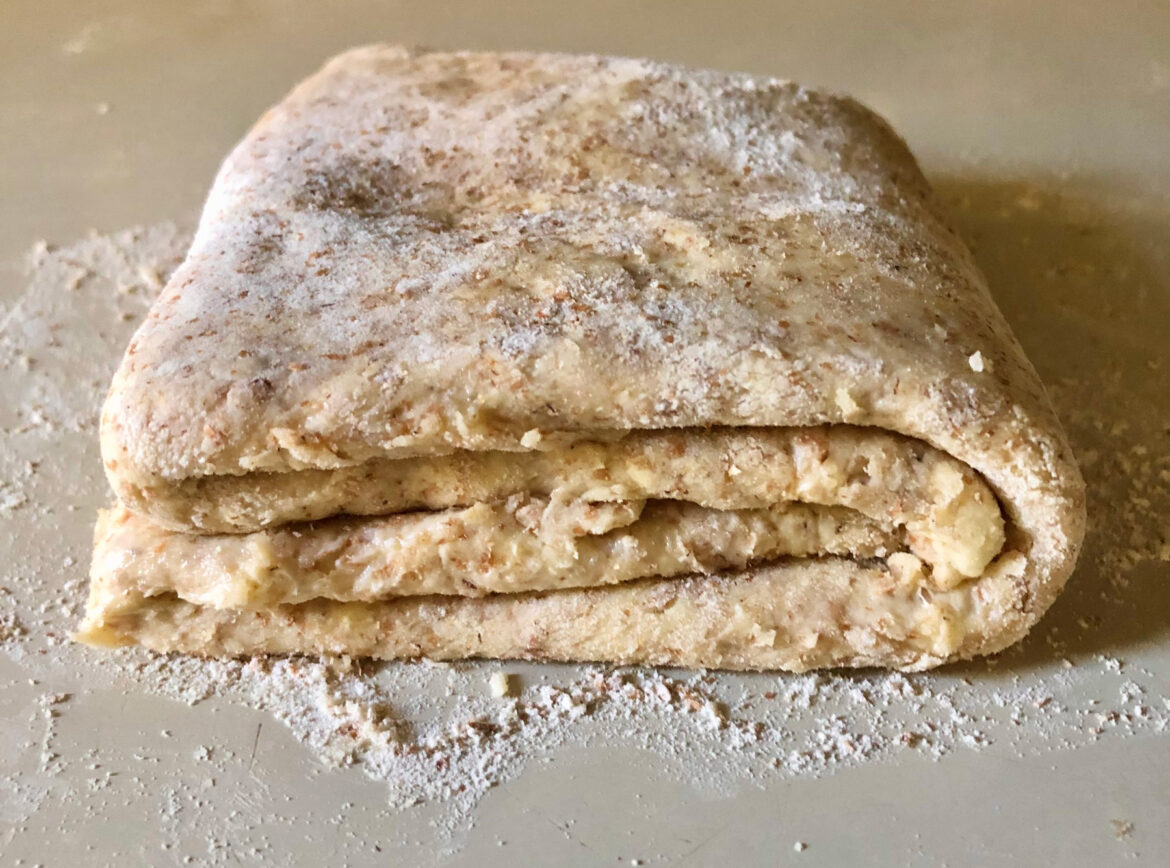 apple pie pastry after folding